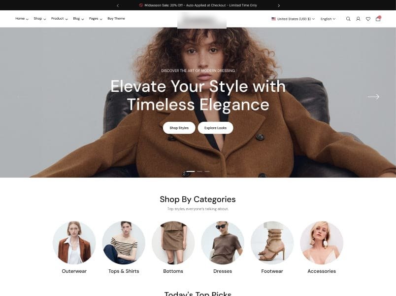 Fashion storefront preset